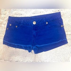 Royal Blue Vanity shorts. Size 31